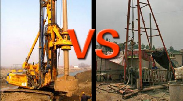 施工现场旋挖钻机和回旋钻机的比较