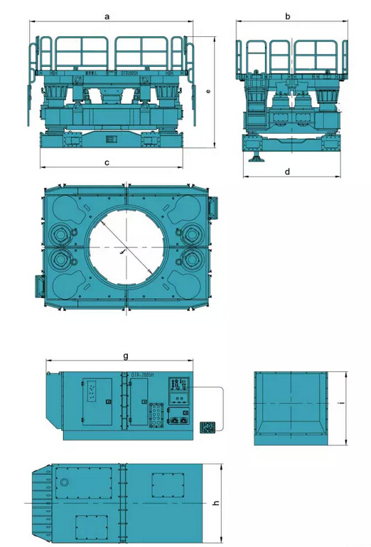 全套管全回转钻机主要外形尺寸、技术参数一览表