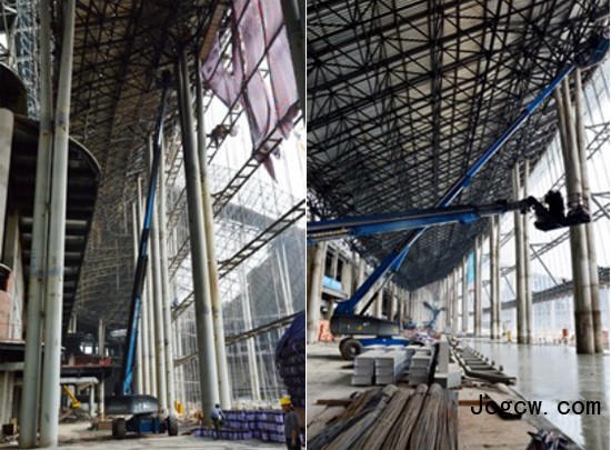 高空作业平台为西博城建设发光发热