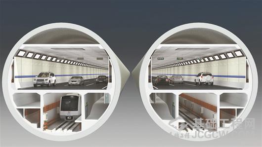 图为:隧道分为三层 图为:隧道分为三层