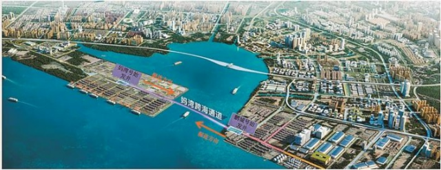  妈湾跨海通道规划示意图